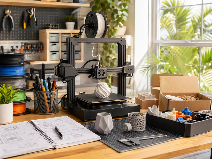 A bright family-run 3D printing workshop in Coconut Creek